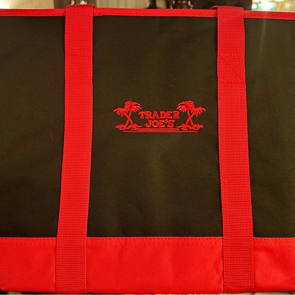 New w/ Tags Trader Joe’s X-Large Capacity, Insulated Bag (in black and red) - Picture 2 of 5